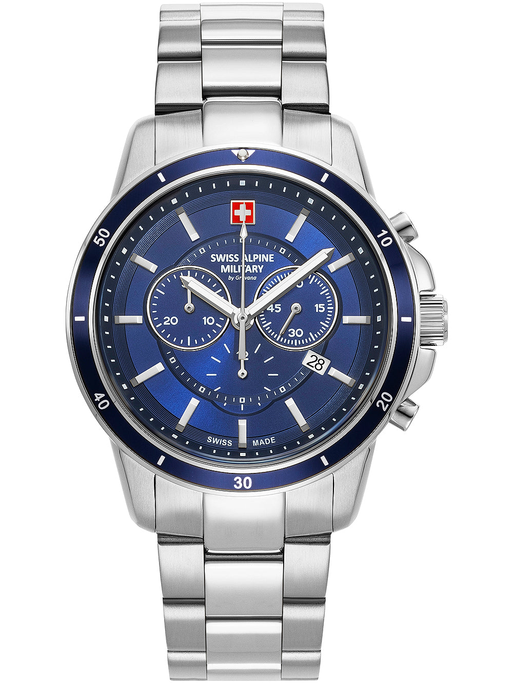 Swiss Alpine Military 7089.9135 Chronograph Men's Watch 44mm 10ATM