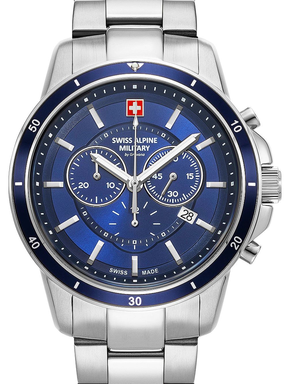 Swiss Alpine Military 7089.9135 Chronograph Men's Watch 44mm 10ATM