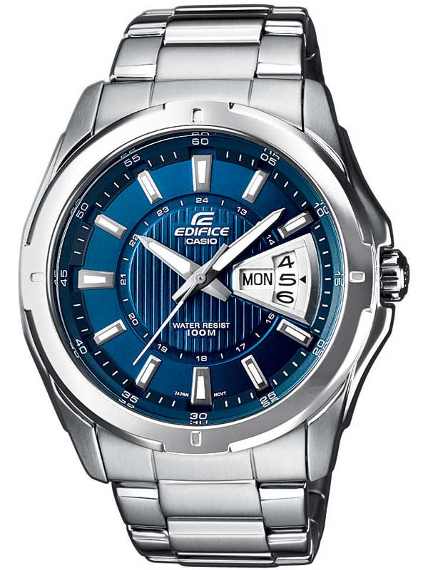 CASIO EF-129D-2AVEF EDIFICE men's watch 45mm 10 ATM