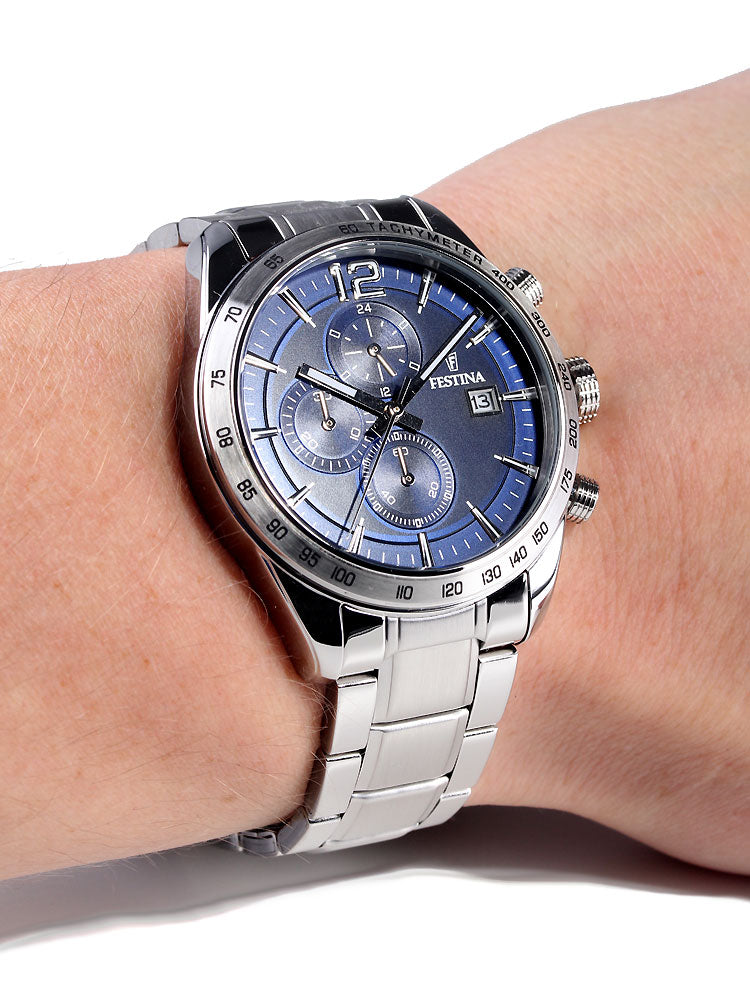 Festina F16759/3 men's watch Chronograph 5 ATM 44 mm