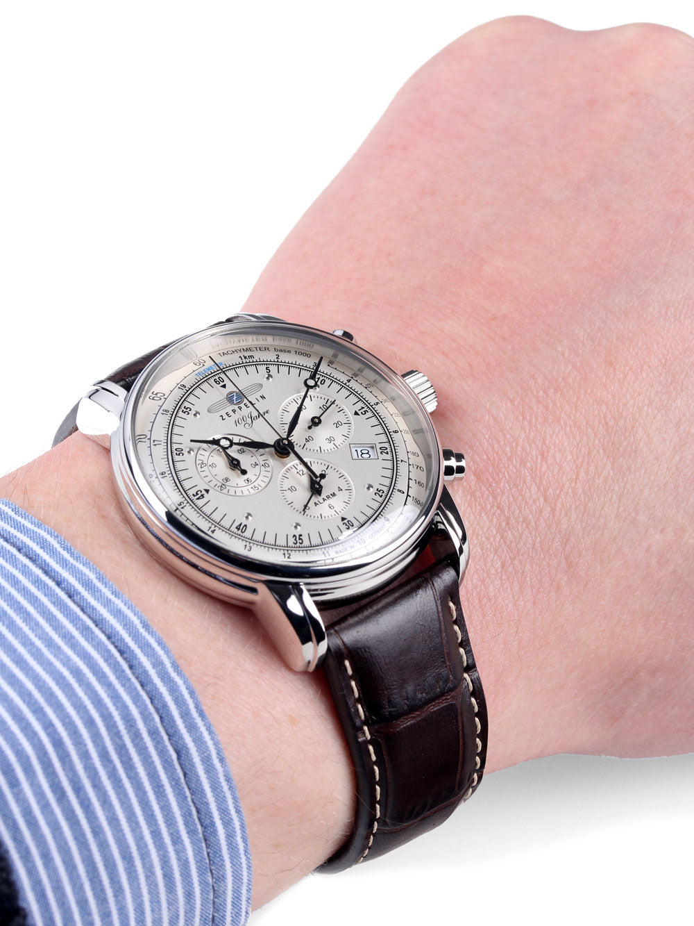 Zeppelin 7680-1 100 Years Zeppelin Alarm Chronograph 42mm 5ATM